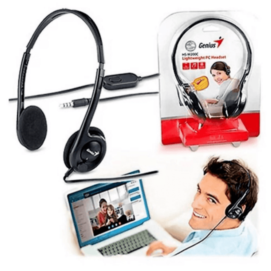 AUDIFONO C/MICROF. GENIUS HS-M200C P/NOTEBOOK NEGRO