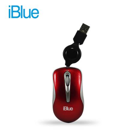 MOUSE IBLUE MICRO RETRACTIL XMK-977 ROJO