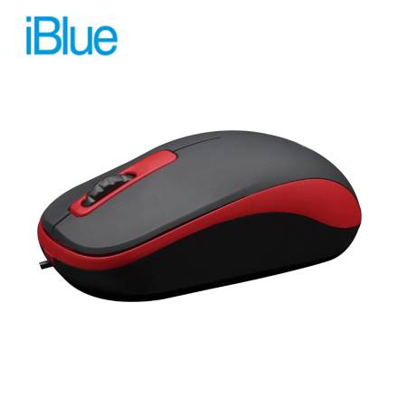MOUSE IBLUE OPTICAL USB XMK-180 V2 NEGRO/ROJO