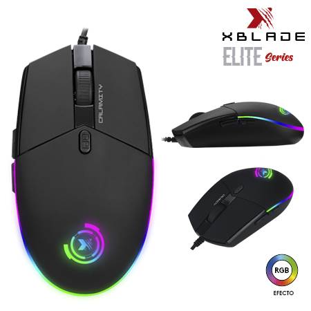 MOUSE XBLADE GAMING ELITE CALAMITY 6400 DPI RGB PROGRAMABLE NEGRO (GXB-MG590)