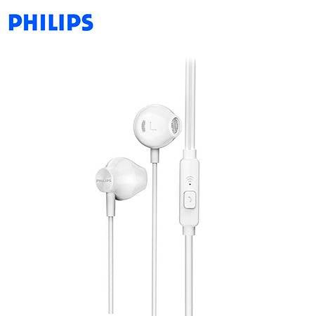 AUDIFONO C/MICROF. PHILIPS IN-EAR TAUE101WT 3.5MM SONIDO BAJO BLANCO
