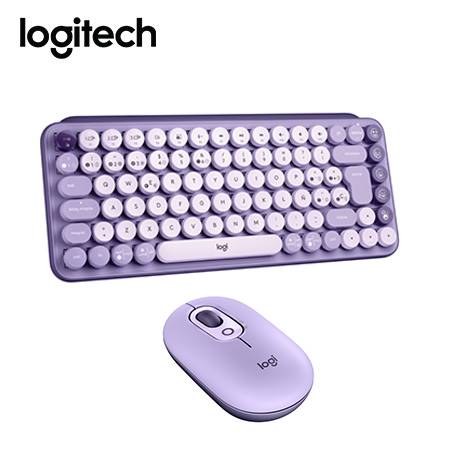 KIT LOGITECH TECLADO POP 920-011519 + RATÓN POP 910-006647 COSMOS LAVANDA LILA