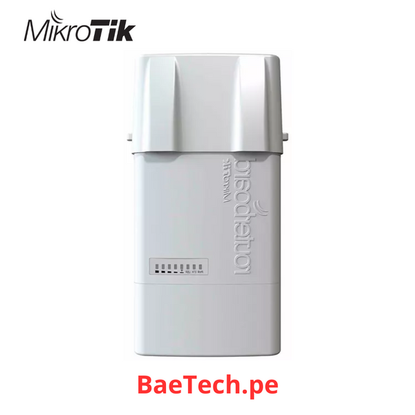 MIKROTIK BaseBox 2 - (BASEBOX 2) PUNTO DE ACCESO CONECTORIZADO PTP Y PTMP EN 2.4 GHZ 802.11 B/G/N, HASTA 1000 MW DE POTENCIA, CUENTA CON UNA RANURA MINIPCIE PARA EXPANSIÓN