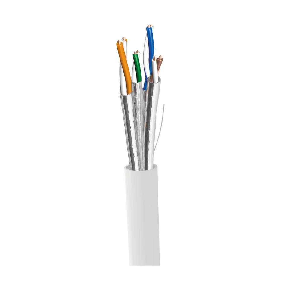 CABLE SOLIDO U/FTP LSZH 23AWG CAT6A BLANCO ROLLO 305 MTS SATRA - 0203013001