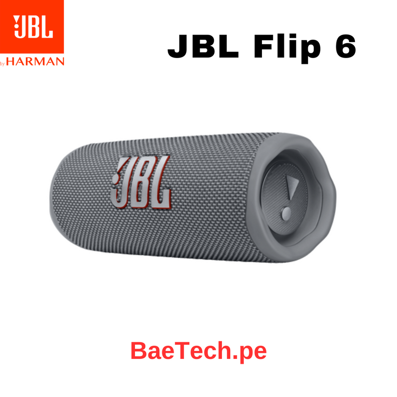 PARLANTE JBL FLIP 6 ALTAVOZ PORTÁTIL A PRUEBA DE AGUA, - JBLFLIP6GREYAM - GRIS