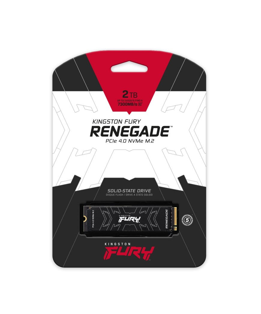 Unidad en estado solido Kingston FURY Renegade 2TB, M.2 2280 PCIe 4.0 NVMe.