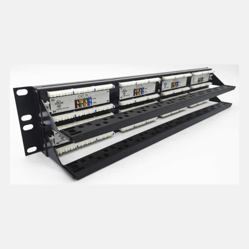 Patch panel CAT 5E 48 puertos SATRA 101024800 Panel de conexiones