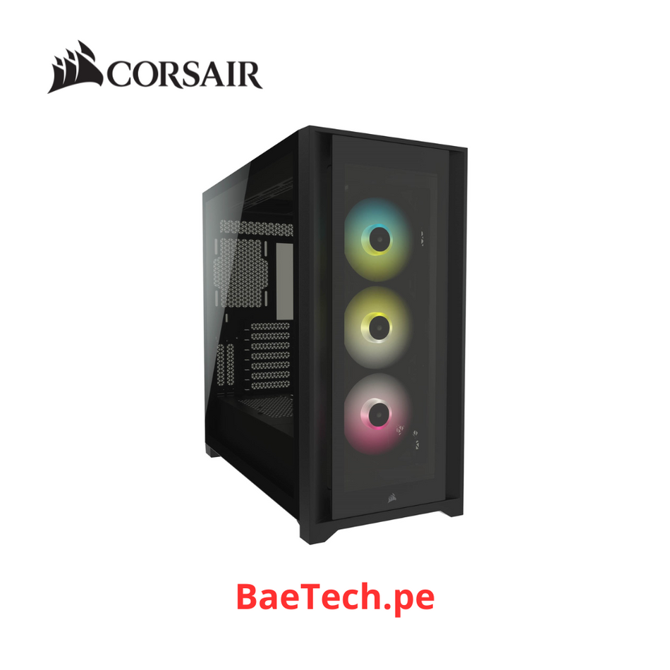 CASE CORSAIR ICUE 5000X RGB S/ FUENTE NEGRO 1 PANEL VIDRIO - CC-9011212-WW
