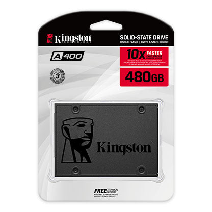 Unidad de Estado Solido Kingston A400, 480GB, SATA 6Gb/s, 2.5", 7mm.