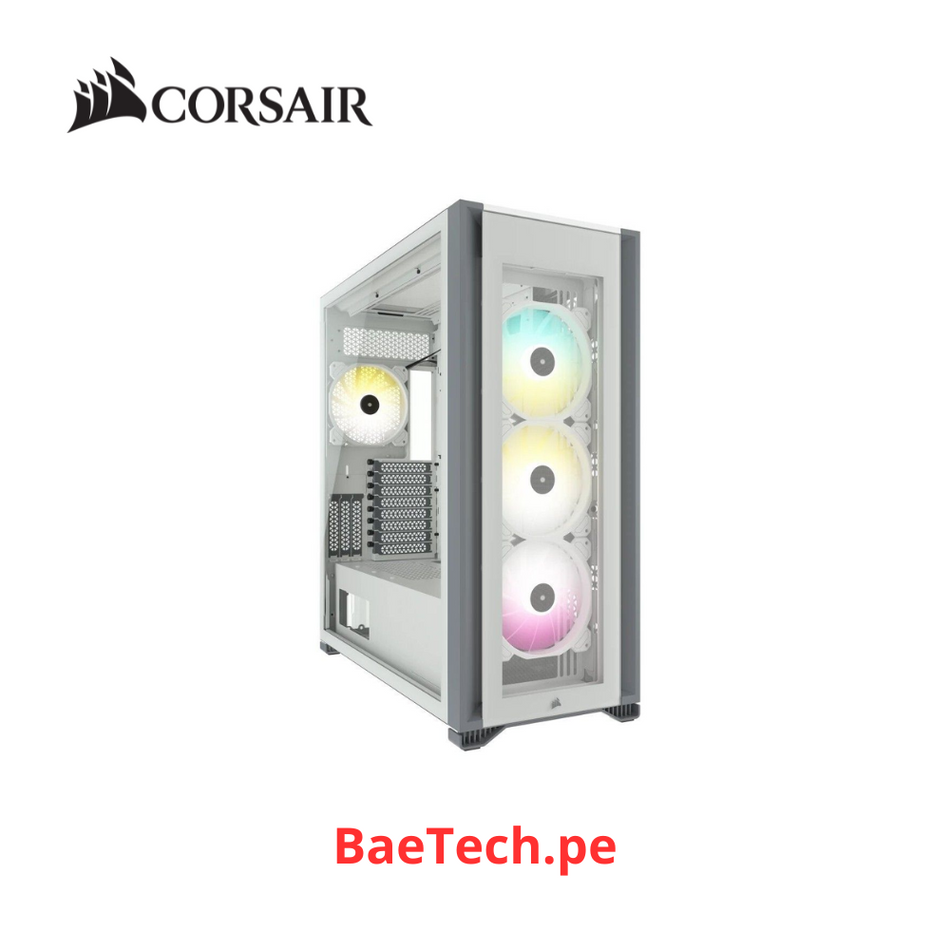 CASE CORSAIR ICUE 7000X RGB TG S/ FUENTE BLANCO 1 PANEL VIDRIO 4 VENTILADORES CON ILUMINACION RGB  CC-9011227-WW