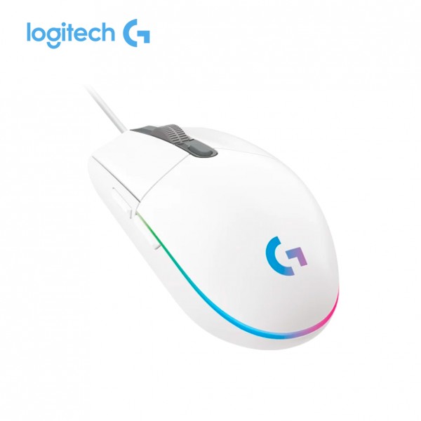 MOUSE ÓPTICO LOGITECH G203 LIGHTSYNC 8000 DPI RGB BLANCO (910-005791)