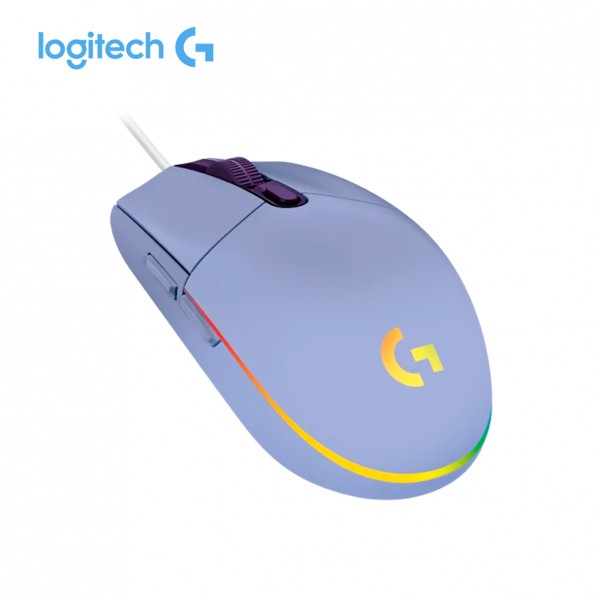MOUSE ÓPTICO LOGITECH G203 LIGHTSYNC 8000 DPI RGB LILA (910-005851)
