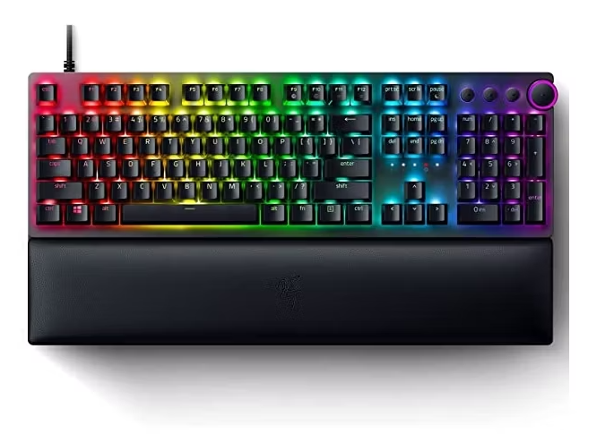 TECLADO RAZER HUNTSMAN V2 INTERRUPTOR ANALÓGICO ÓPTICO US CHROMA NEGRO (RZ03-03610200-R3U1)