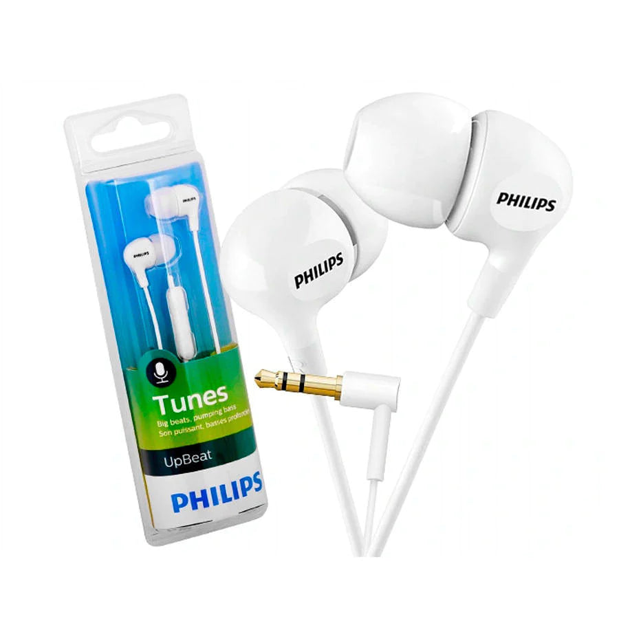 AUDIFONO C/MICROF. PHILIPS IN-EAR SHE3555WT BAJO 3.5MM BLANCO BRILLO