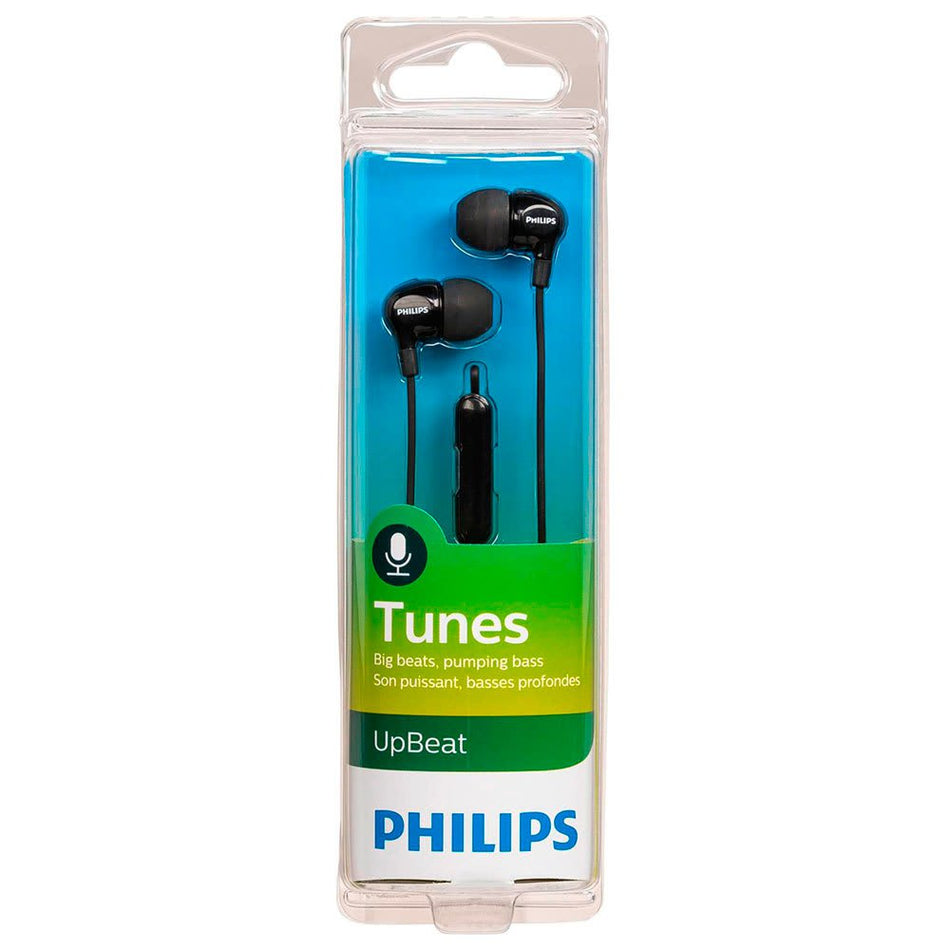 AUDIFONO C/MICROF. PHILIPS IN-EAR SHE3555BK 3.5MM BAJO NEGRO BRILLO