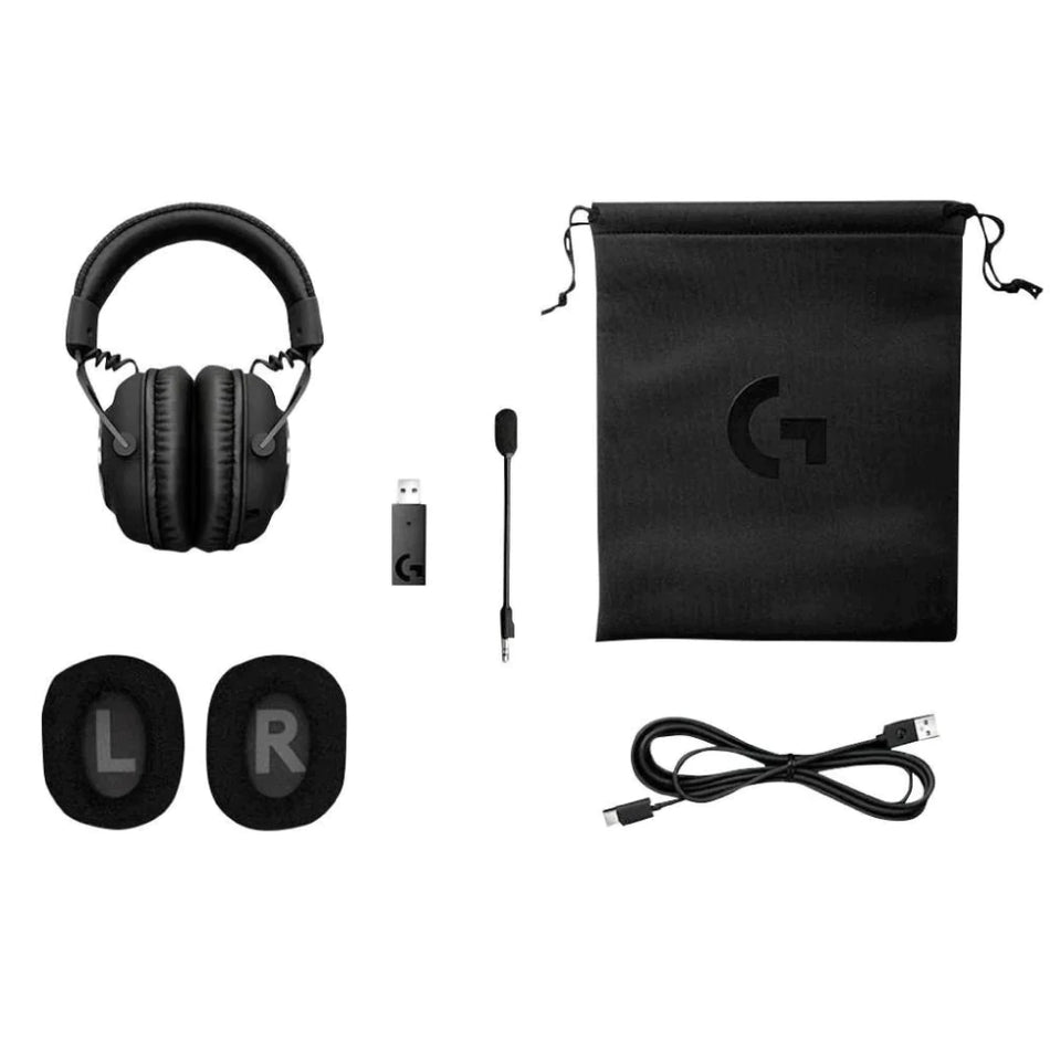 LOGITECH G PRO X LIGHTSPEED AUDIFONO CON MICROFONO WIRELESS NEGRO 981-000906