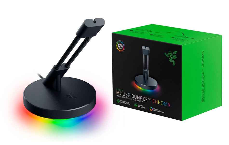 SUJETADOR DE CABLES RAZER BUNGEE V3 CHROMA BLACK (RC21-01520100-R3U1)