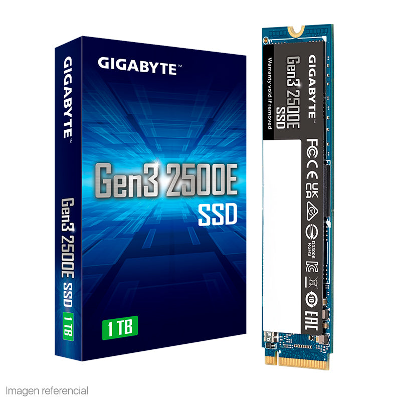 Unidad en estado solido Gigabyte Gen3 2500E, 1TB, M.2 2280, PCIe Gen 3.0 x4 NVMe 1.3