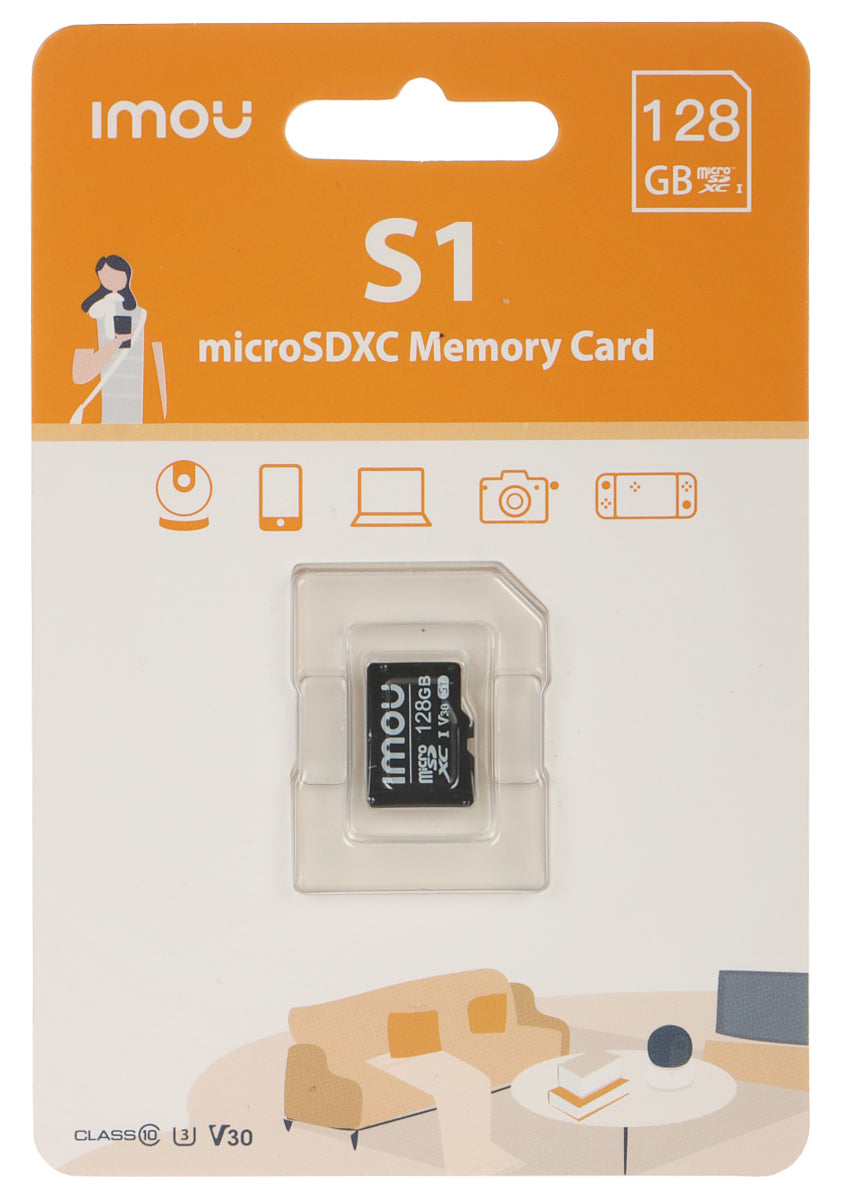MEMORIA MICRO SD S1 - 128 6GB - LECTURA 85 MB/S - ESCRITURA 40 MB/S - ST2-128-S1 - IMOU