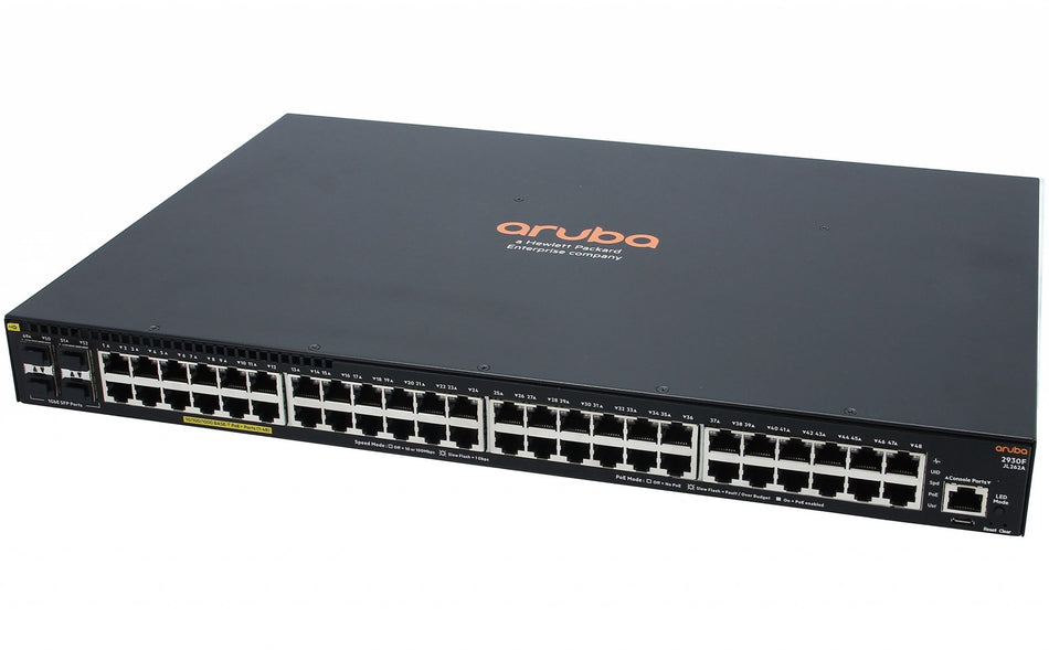 HPE ARUBA JL262A - Switch HPE Aruba 2930F, 48 PUERTOS RJ-45 GbE, 4 SFP, PoE. 370W