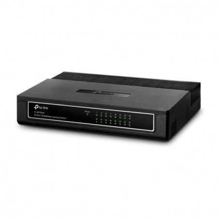 Switch de 16 puertos 10/100Mbps TP-LINK SF1016D plastico de escritorio auto MDI/MDIX
