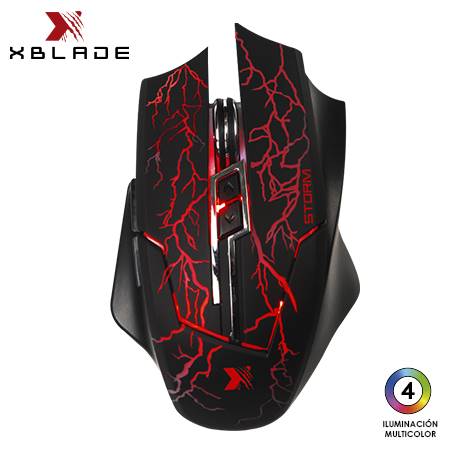 RATÓN XBLADE GAMING STORM 3200 DPI ILUMINACION MULTICOLOR NEGRO (GXB-MO328)