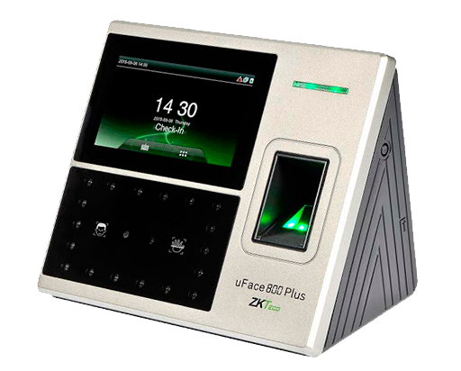 ZKTECO UFACE800 PLUS Reloj Biométrico de control y acceso PLUS ID Touch 4.3", Huella, Palma y Rostro, con bateria