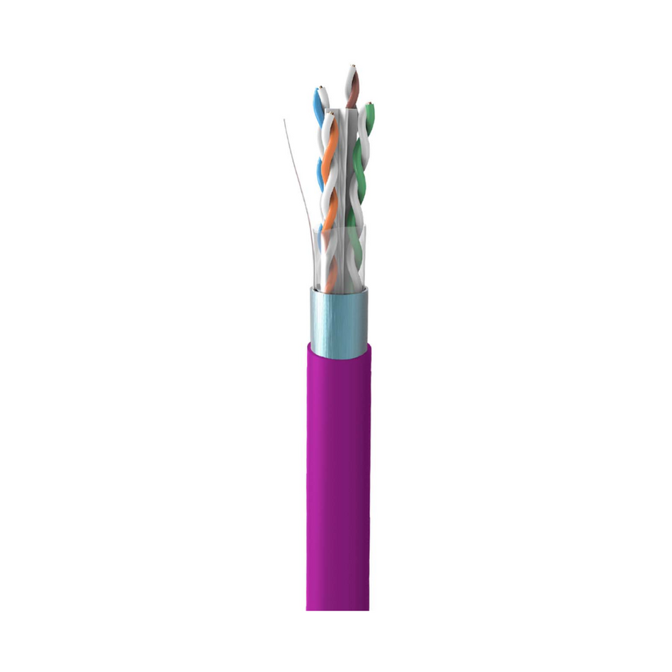 Cable UTP F/UTP Categoria 6A LSZH-3 SATRA 0213062124 Cable de red 23awg rollo x 305m. Para uso interior. Chaqueta Violeta