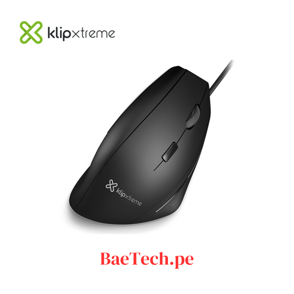 Mouse Klip Xtreme Krest Ergonómico Diseño Vertical 6 botones 1600dpi - KMO-505