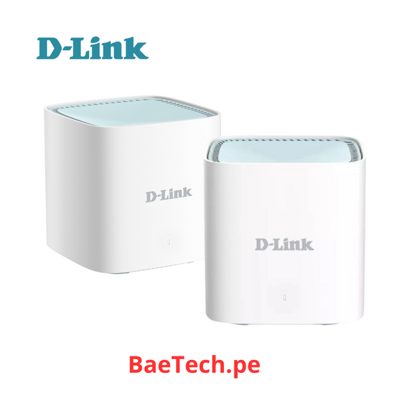 D-LINK M15, Router Mesh WIFI 6 AX1500 doble banda 1201Mbps (5GHZ) 300Mbps (2.4GHZ) Pack x 2