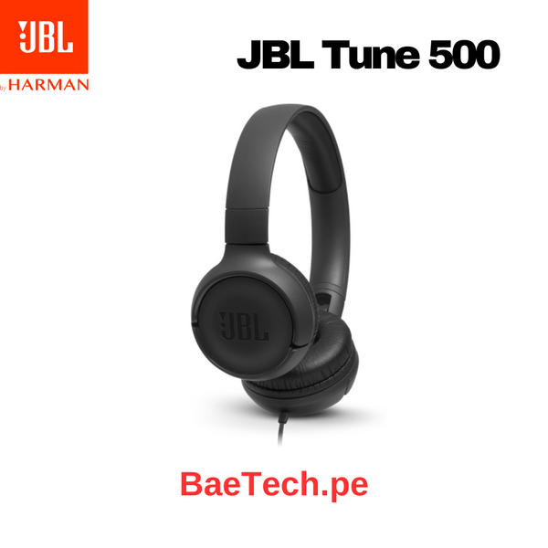 JBL TUNE 500 AURICULARES SUPRAAURALES CON CABLE - JBLT500BLKAM - NEGRO