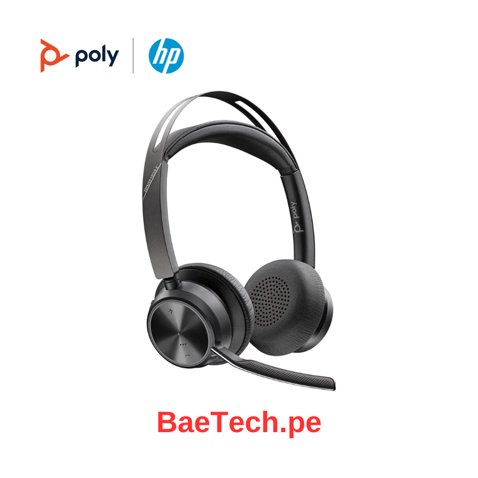Auriculares Poly Voyager Focus 2 Con cable/Inalámbrico Sobre la cabeza, Sobre la oreja Estéreo - Negro